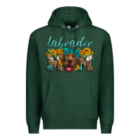 Sports Green labrador mom Premium Hoodie - Artiststas