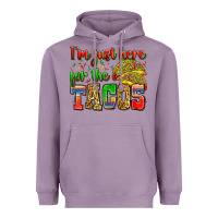 Lavender i'm just here for the tacos Heavyweight Hoodie - Zillion Design Studio