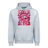 Heather Grey love bites Urban Hoodie - NancyCooperArtShop