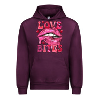 Mauve Wine love bites Urban Hoodie - NancyCooperArtShop