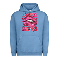 Pigment Pebble Blue love bites Urban Hoodie - NancyCooperArtShop