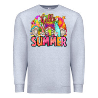 Heather Grey hello summer gnomes Premium Sweatshirt - Zillion Design Studio
