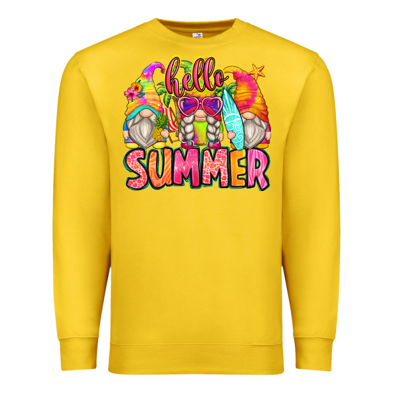 Hello Summer Gnomes Premium Sweatshirt by Zillion Design Studio | Teevron