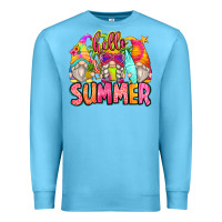 Ocean Blue hello summer gnomes Premium Sweatshirt - Zillion Design Studio
