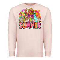 Pale Pink hello summer gnomes Premium Sweatshirt - Zillion Design Studio