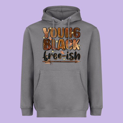 Young Black Free Ish Heavyweight Hoodie Designed By Zillion Design Studio