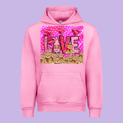 Love Gnome With Bear Urban Hoodie Designed By Nancycooperartshop