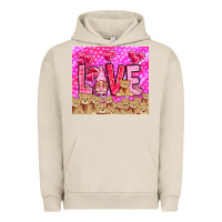Pigment French Oak love gnome with bear Urban Hoodie - NancyCooperArtShop