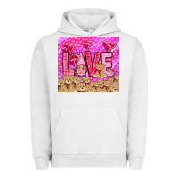 Pigment Lunar Rock love gnome with bear Urban Hoodie - NancyCooperArtShop