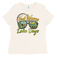 Bone boat waves sun rays lake days Ladies Tee - BarkalooDesign