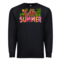 Black hello summer Premium Sweatshirt - Zillion Design Studio