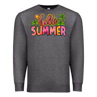 Charcoal Heather hello summer Premium Sweatshirt - Zillion Design Studio
