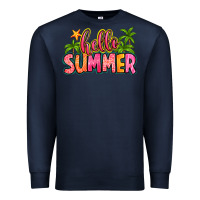 Navy hello summer Premium Sweatshirt - Zillion Design Studio