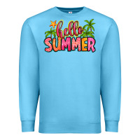 Ocean Blue hello summer Premium Sweatshirt - Zillion Design Studio