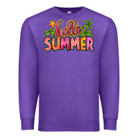 Purple hello summer Premium Sweatshirt - Zillion Design Studio