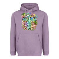 Summer Vibes With Smile Face And Leopard Heavyweight Hoodie | Teevron