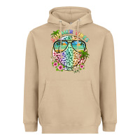 Mushroom summer vibes with smile face and leopard Heavyweight Hoodie - texasbilliewilder