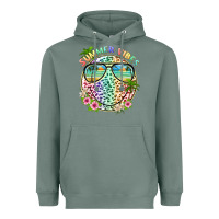 Sage summer vibes with smile face and leopard Heavyweight Hoodie - texasbilliewilder