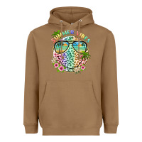 Toasted Coconut summer vibes with smile face and leopard Heavyweight Hoodie - texasbilliewilder