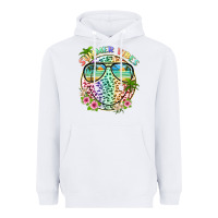 White summer vibes with smile face and leopard Heavyweight Hoodie - texasbilliewilder