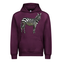 Mauve Wine zebra Urban Hoodie - LillyAllenDesigns