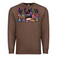 Chestnut hot mess mom messy bun Premium Sweatshirt - Zillion Design Studio