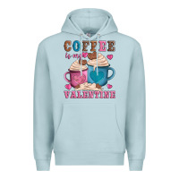 Blue Mist valentines day coffe is my valentine Premium Hoodie - AdoDesignShop