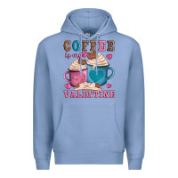 Colony Blue valentines day coffe is my valentine Premium Hoodie - AdoDesignShop