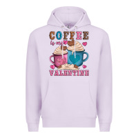 Lilac valentines day coffe is my valentine Premium Hoodie - AdoDesignShop