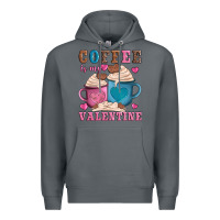 Rock valentines day coffe is my valentine Premium Hoodie - AdoDesignShop