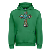 Emerald western cross Urban Hoodie - BarkalooDesign