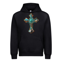 Foreset Green western cross Urban Hoodie - BarkalooDesign