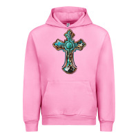 Fuchsia Pink western cross Urban Hoodie - BarkalooDesign