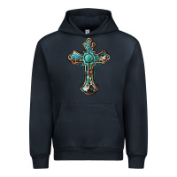 Navy western cross Urban Hoodie - BarkalooDesign