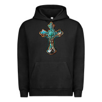 Pigment Black western cross Urban Hoodie - BarkalooDesign