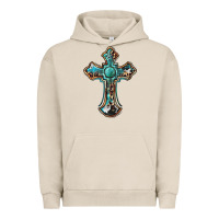 Pigment French Oak western cross Urban Hoodie - BarkalooDesign