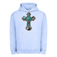 Pigment Grape Ice western cross Urban Hoodie - BarkalooDesign