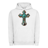 Pigment Lunar Rock western cross Urban Hoodie - BarkalooDesign