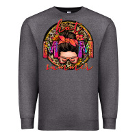 Charcoal Heather hot mom summer messy bun Premium Sweatshirt - Zillion Design Studio