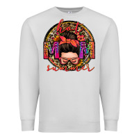 Dove Grey hot mom summer messy bun Premium Sweatshirt - Zillion Design Studio