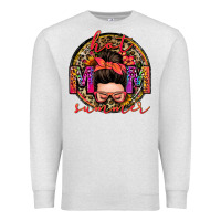 Oatmeal Heather hot mom summer messy bun Premium Sweatshirt - Zillion Design Studio