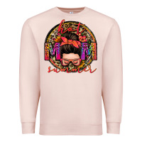 Pale Pink hot mom summer messy bun Premium Sweatshirt - Zillion Design Studio