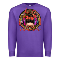 Purple hot mom summer messy bun Premium Sweatshirt - Zillion Design Studio