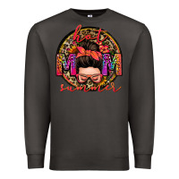 Smoke hot mom summer messy bun Premium Sweatshirt - Zillion Design Studio