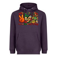 Plum peace love cinco de mayo Heavyweight Hoodie - Zillion Design Studio