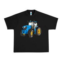 Western Farm Tractor Blue Urban Heavy Tee | Teevron