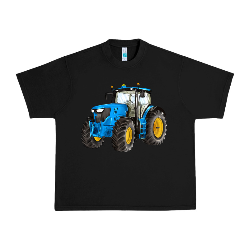 Western Farm Tractor Blue Urban Heavy Tee by Artiststas | Teevron