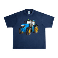 Navy western farm tractor blue Urban Heavy Tee - Artiststas
