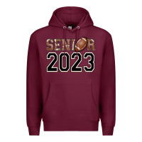 Burgundy senior 2023 american football Premium Hoodie - AdoDesignShop