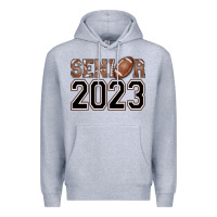 Heather Grey senior 2023 american football Premium Hoodie - AdoDesignShop